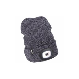 Extol - Căciulă cu lampă frontală și încărcare USB, 300 mAh, gri, mărime unică
