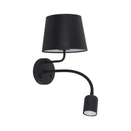 Lampă de perete MAJA 1xE27/15W/230V + 1xGU10/10W/230V neagră