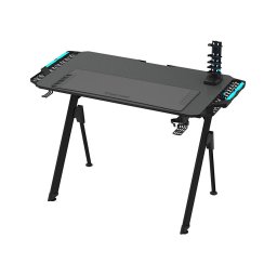 Masa de joc FALCON 116x60 cm, iluminare LED RGB, negru