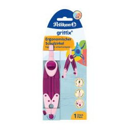 Pelikan school compass Griffix GZ/1/B (purple, with tip protection)