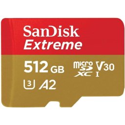 Card memorie Extreme 512 GB microSDXC, memory card (UHS-I U3, Class 10, V30, A2)