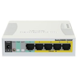 Switch MikroTik RB260GSP, Gigabit, 5 Porturi, 1 x SFP, PoE
