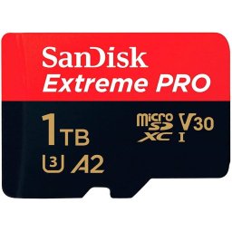 Card memorie Extreme PRO microSDXC 1TB, pana la 200MB/s & 140MB/s Read/Write speeds A2 C10 V30 UHS-I U3 + SD Adapter