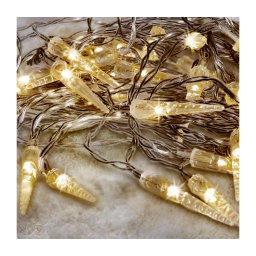 Instalație LED de Crăciun de exterior Brilagi 50xLED/8 funcții/3xAA 8m IP44 alb cald