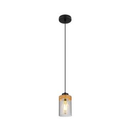 Lustră pe cablu FINCA 1xE27/40W/230V metal/lemn Globo 15557H