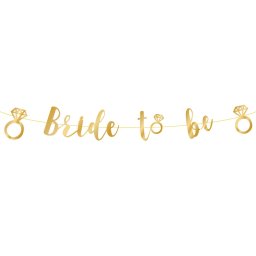 Banner carton Bride to be auriu 150 cm