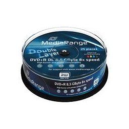 DVD+DL 8x CB 8,5GB MediaR Pr 25 pieces