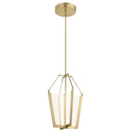 Lustra Calters QN-CALTERS-P-M-CG, 49W LED, H:min 74,9 cm - max 181,6 cm, L:35,3 cm, metal auriu