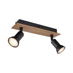 Globo 57998-2W - Spot DREW 2xGU10/35W/230V lemn/negru