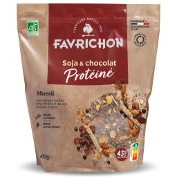 Musli BIO cu 43% proteine, soia si ciocolata Favrichon