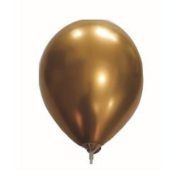 Set 20 baloane latex chrome auriu oglinda 30 cm