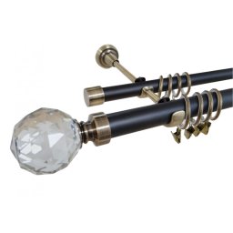 Galerie dubla KULA CRYSTAL 25/19 - PRINDERE PERETE AUR ANTIC ,NEGRU