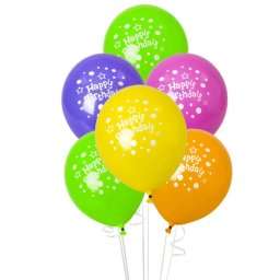 Baloane classic HAPPY BIRTHDAY, 8 buc/set