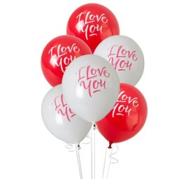 Baloane classic I LOVE YOU, 8 buc/set