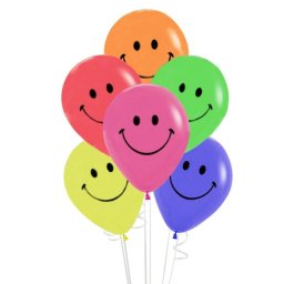 Baloane classic SMILEY, 8 buc/set