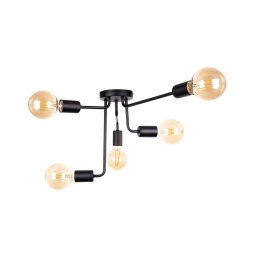 Lustră aplicată NIXO 5xE27/60W/230V neagră