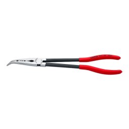 Cleste cu varf lung semirotund, curbat la 45, , pentru spatii inguste, automotive, 280 mm, KNIPEX 2881280