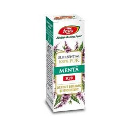 Ulei esential de menta r20 100% pur definit botanic si biochimic 10ml FARES