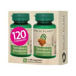 Spirulina si ganoderma 120cpr DACIA PLANT