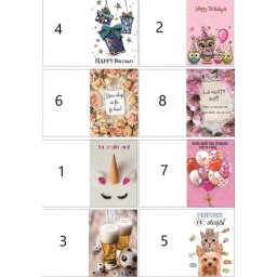 Felicitare aniversara 17.5 x 12.5 cm diverse modele