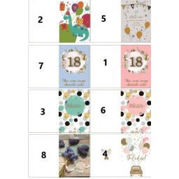 Felicitare aniversara 17.5 x 12.5 cm diverse modele