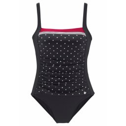 LASCANA Costum de baie modelator roși aprins / negru