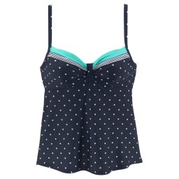 LASCANA Tankini top 'Monroe' bleumarin / turcoaz