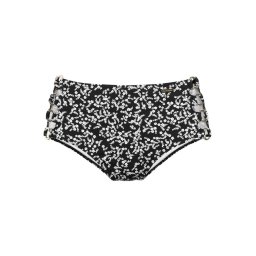 LASCANA Slip costum de baie 'Meadow' negru / alb