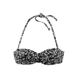 LASCANA Sutien costum de baie 'Meadow' negru