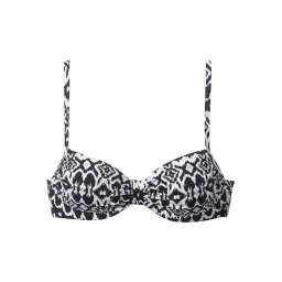 LASCANA Sutien costum de baie 'Grace' negru / alb