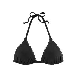 LASCANA Sutien costum de baie 'Scallop' negru