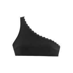 LASCANA Sutien costum de baie 'Scallop' negru