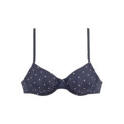 LASCANA Sutien costum de baie 'Sparkel' bleumarin / alb