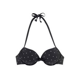 LASCANA Sutien costum de baie 'Sparkel' negru