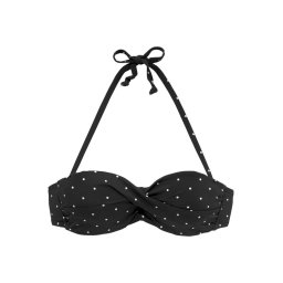 LASCANA Sutien costum de baie 'Sparkel' negru