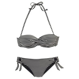 s.Oliver Costum de baie două piese negru / alb