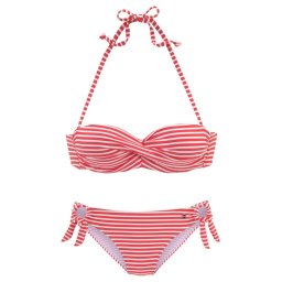 s.Oliver Costum de baie două piese roșu / alb