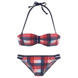 s.Oliver Costum de baie două piese bleumarin / albastru deschis / roz / roșu pastel