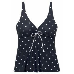 s.Oliver Tankini top 'Audrey' negru / alb