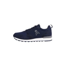 Scalpers Sneaker low 'Skull' bleumarin / gri / portocaliu