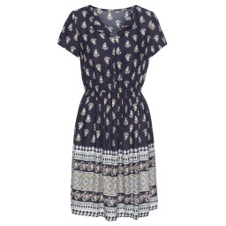 VIVANCE Rochie bleumarin / sepie / gri deschis / alb murdar