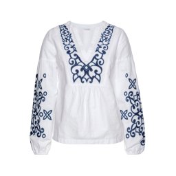 LASCANA Bluză albastru / alb