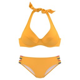 VIVANCE Costum de baie două piese albastru închis / galben / roșu / argintiu