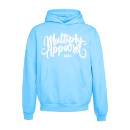 Multiply Apparel Bluză de molton azur / alb