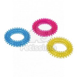 Jucărie câini Flamingo TPR - inel cu pini 12,7 cm