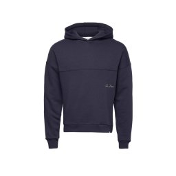 LES DEUX Hanorac Carter Wool Hoodie LDM201081 460215-dark navy/ivory