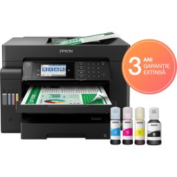 Multifunctional inkjet color CISS Epson L15150, dimensiune A3 (Printare, Copiere, Scanare, Fax), duplex