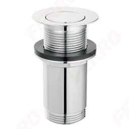Ventil lavoar Ferro, click-clack, cu preaplin, 1 1/4", alama, Crom
