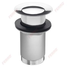 Ventil lavoar click-clack din alama 1 1/4" fara preaplin, crom