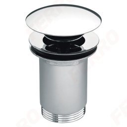 Ventil lavoar click-clack din alama 1 1/4" Rotondo cu preaplin, crom